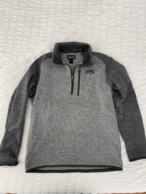 Patagonia Gray Heather Quarter Zip Fleece - Medium